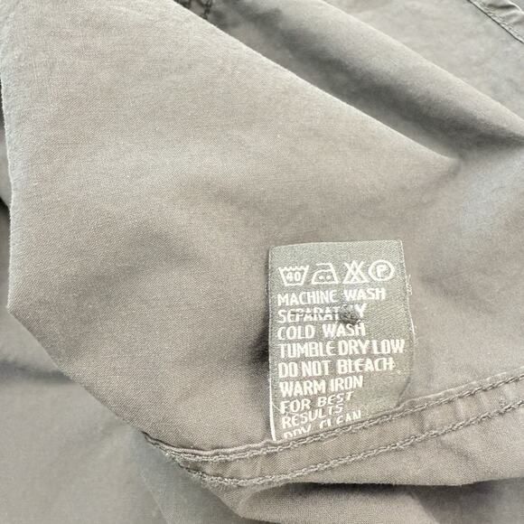 7 Diamonds Button Up Shirt Mens Med Black Embroidered‎ Crown Graphic Print Back - Picture 7 of 8